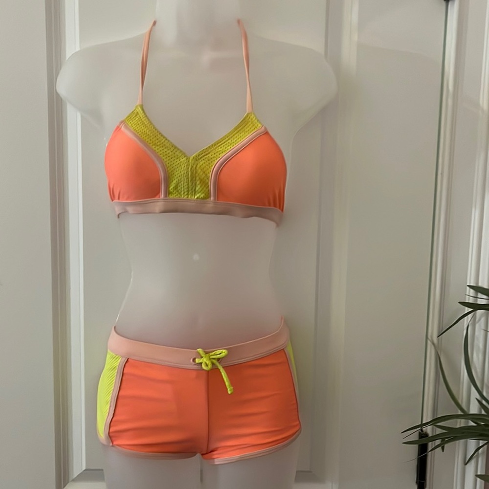 Girls bikini with boy shorts, size 7/8